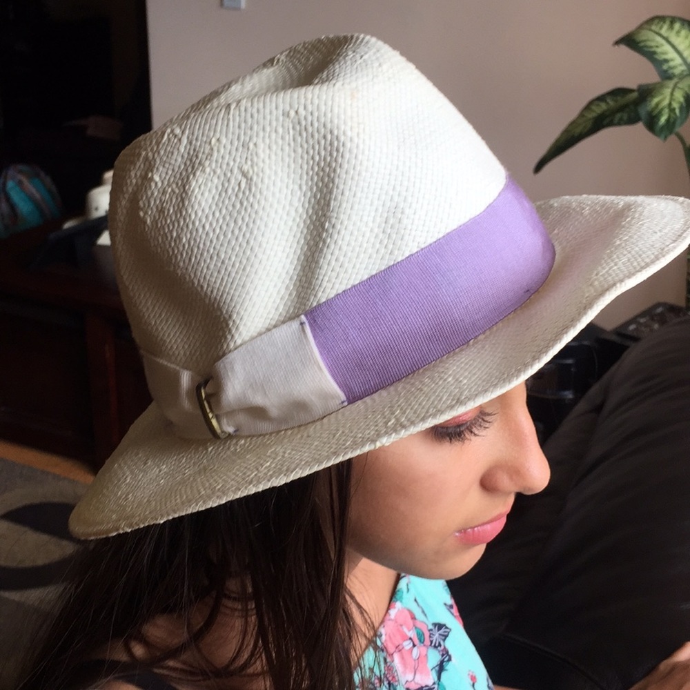 Aqua Fedora 100% paper hat in white